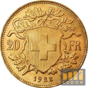 Croix Suisse Or 20 Francs