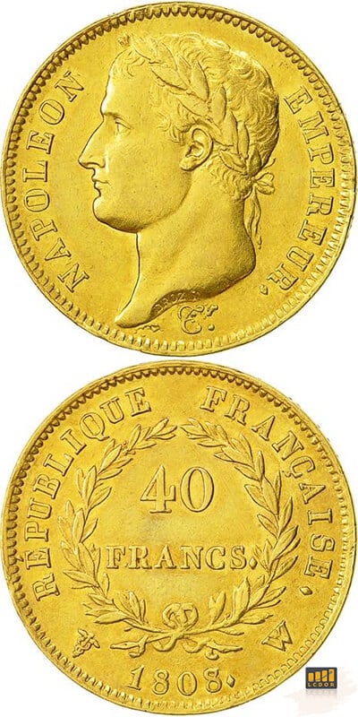 40 Francs Or Napoléon 1808