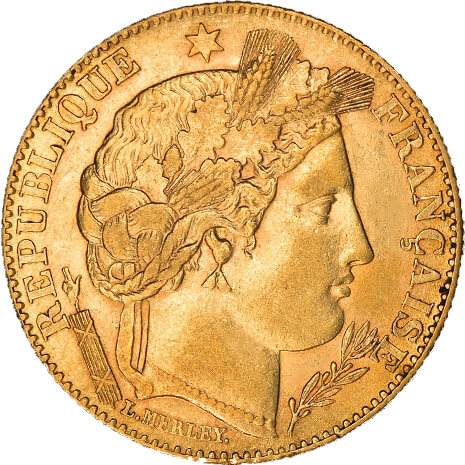 10 Francs Or Cérès IIIème république 1879 à 1899