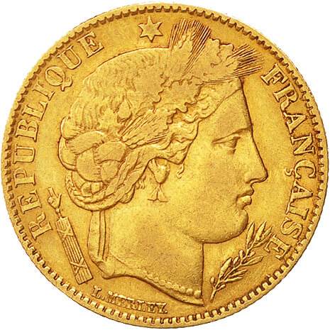10 Francs Or Cérès IIème république 1850 et 1851