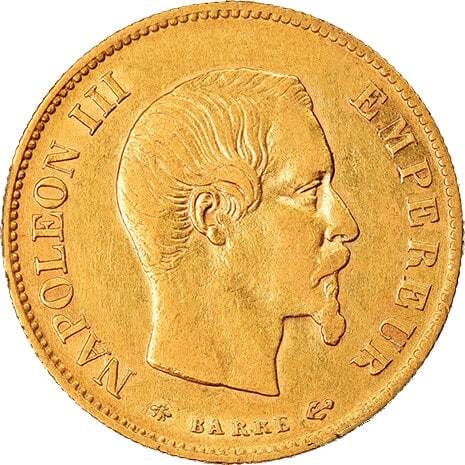 10 Francs Or Napoléon III Grand Module 1855 à 1860