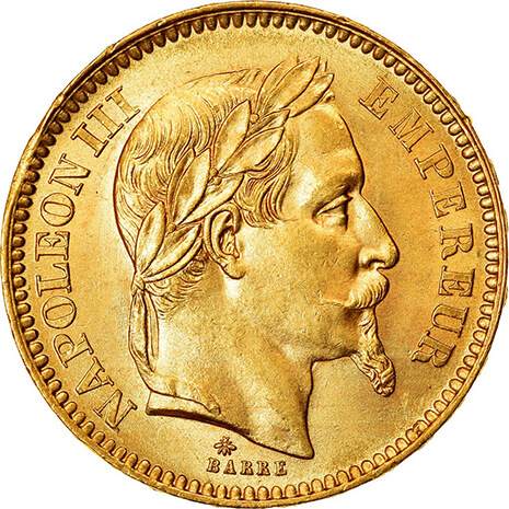 20 Francs Or Napoléon III 1861 à 1870 - Louis d'Or