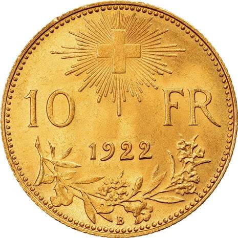 10 Francs Or Suisse - Demi Vreneli Or