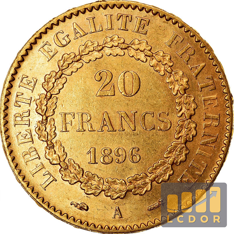 Pièce de 20 francs or 1896 - Louis Or 1896