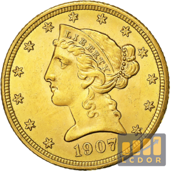 Pièce Or 5 Dollars Liberty