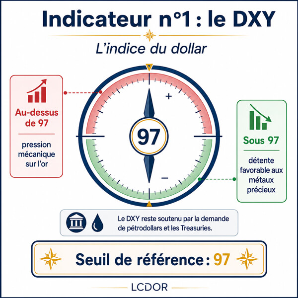 Indicateur n°1 : l'indice du dollar (DXY)