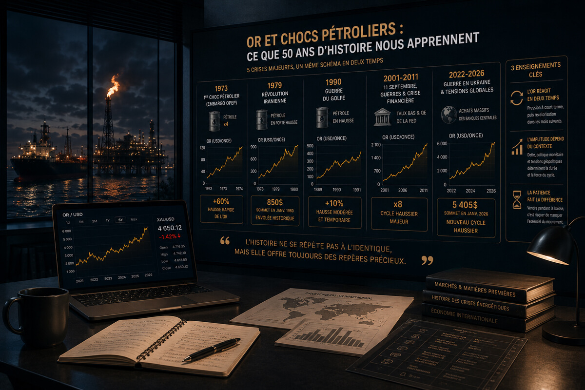 Or et chocs pétroliers : ce que 50 ans d'histoire nous apprennent